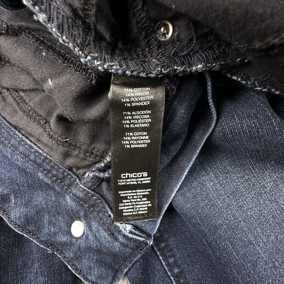 Chico's So Slimming Straight Leg Jeans Size 1.5 SHORT - Picture 4 of 7